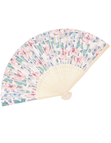 Accessorize Womens Butterfly Print Fan