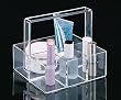 Acrylic Little Basket - Cosmetic Holder (Clear) (6-5/8"H x 5-1/2"W x 5-1/8"D)