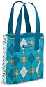 Jansport Classic Tote Blue Plaid Argyle