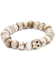 Borgioni Skull on Shell Beaded Bracelet