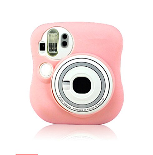 MINILUJIA Fujifilm Instax Mini 25 Case Pink Soft Silicone camera case for Fujifim instax mini 25