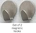 Brushed Nickel 2 Magnetic Clip Hooks Hanger Bathroom Office Home Decor