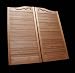 Cafe Doors (Prefit for 36" Finished Opening) Customized with Wood Scroll Accents: Saloon Western Style Swinging Wood Bar Door Made of Exotic Hardwood
