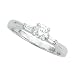 Jewelry : 14K White Gold 1/2 ct. Round and Baguette Cut Diamond Ring