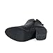 Reneeze POLO-01 Women's Zipper Stacked Chunky Heels Strappy Ankle Booties