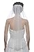 1T 1 Tier Wavy Pearl Crystal Beaded Bridal Wedding Veil - White Elbow Length 30