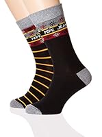 Pepe Jeans London Pack x 2 Calcetines Oval (Negro)
