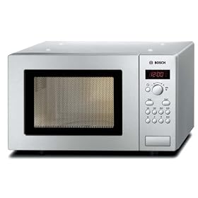 Bosch BOSHMT75M451B 17 litre 800 watt Freestanding Solo Microwave Oven, Brushed Steel