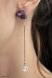 Amethyst and quartz earrings, 'Wild Nature'