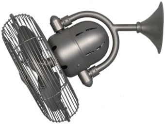 Matthews Fan Company KC-BN Kaye 13 Inch Oscillating Wall/Ceiling Fan, Brushed Nickel