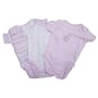 Grenouill�re � manches courtes � motifs pour b�b� gar�on, fille ou unisexe (lot de 3) (56cm/4.5Kg/Nouveau-n�) (Rose)