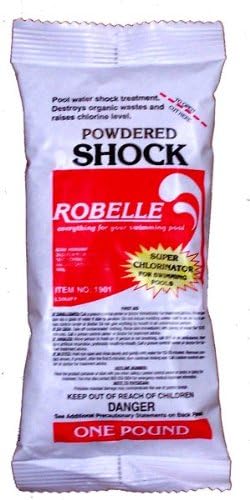 Robelle 68% Calcium Hypochlorite Powdered Chlorine Shock For Swimming Pool 24x1 lb Bags