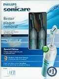 Philips Sonicare Essence Premium Edition 2 Sets - Rechargeable Sonic Toothbrush (2 Handles with Quadpacer, 2 Charger Bases, 3 Standard Brush Heads)