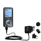 International Wall / AC Charger for the Sandisk Sansa e260R - Gomadic Brand w/ TipExchange Technology