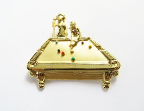 Danecraft gold - Plated Billiards Pin Brooch
