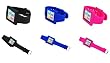 Apple iPod nano (6th Generation) Combo Pack - 3 Silicone Wrist Watch Band Color Case Covers (Black, Blue, Hot Pink)