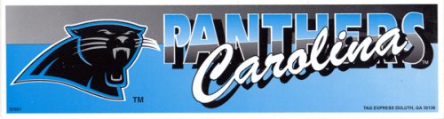 Carolina Panthers NFL Football Bumper Sticker Strip