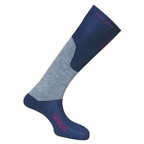 Mund Snowboard technical padded stocking socks with 77% thermalite with Acrylic and Lycra.