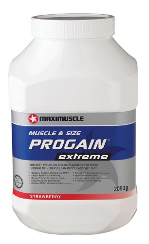 Maximuscle Progain Extreme 2083g - Strawberry Dietary Supplement (Price per 100g / 1.90)