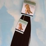20" CLIP IN HAIR EXTENSIONS - SYNTHETIC THERMOFIBER - COLOR 4 DARKEST BROWN