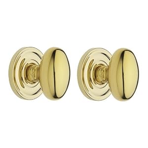 Baldwin 5425.030.PASS Egg Knob Passage Set, Polished Brass by Baldwin