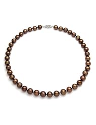 PremiumPearl 8.5-9.5mm AA+ Quality Chocolate Freshwater Pearl Necklace