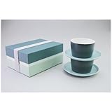 【美濃焼 コーヒー碗皿】 グラデーション ペアカップ＆ソーサー（ＧＲ）