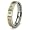 Ladies Titanium Three Stone CZ Wedding Band Ring, 6