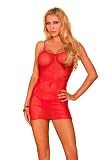 ELEGANT MOMENT 1425 Slip style fishnet mini dress.