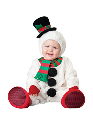 InCharacter Costumes Baby's Silly Snowman Costume, White/Red/Black/Red, Small (6 Months-2 Years)