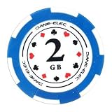 Dane-Elec Poker Mate 2GB USB 2.0 Flash Drive - Perfect Camouflage for Your Critical Data!