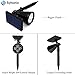 Syhonic 4 LED SuperBright 200 Lumen Waterproof Wireless All Weather Adaption Outdoor Solar Landscape SpotLights 2 Pack (Cool White)