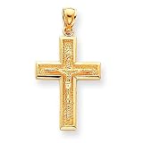 14k Polished Crucifix Pendant
