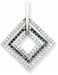 0.5 Carat 14K White Gold Black & White Diamond Pendant