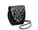 Leather Flap bag, evening bag, black croc design, Anthoni Crown