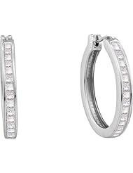 1.00CTW DIAMOND INVISIBLE HOOPS