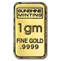 (1 gm) .999 Fine Gold Bar - (No Assay Card)