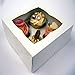 Kitchen & Housewares : White Cupcake Box for 4 Cupcakes with Window and matching 4 hole incert - Pack of 5