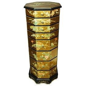 Gold Leaf Jewelry Chest
