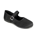 Sassie-08, Canvas Mary Jane Black Canvas Shoes: Size 8