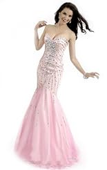 Mermaid Chiffon/Taffeta/Tulle Beaded Lace Crystals Crystal Applique Evening Dress/Prom Dress 