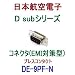 (日本航空電子) 小型・角型コネクタ D subシリーズ コネクタ(プレスコンタクト) EMI対策型 DE-9PF-N(ピン) NN