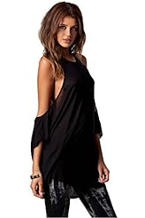 Sexy Round Neck Off the Shoulder Polyester/Viscose  Dress