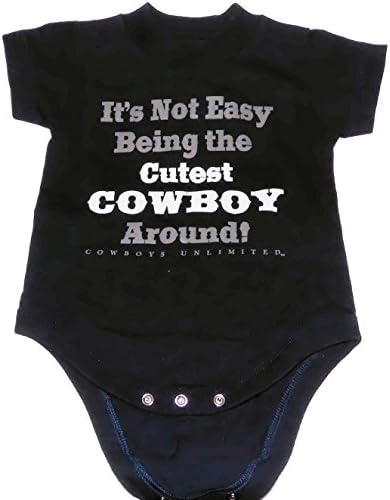 Navy Blue Baby Creeper - Cutest Cowboy Around (12 months)