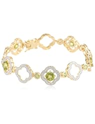 Sterling Silver Four Leaf Clover Bracelet, 7.25"
