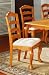 Kitchen & Housewares : Set of 2 Country Style Light Oak Finish Dining Chairs