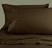 Egyptian Cotton 500 Thread Count Sateen Stripe 3 Pc Duvet Cover Set Chocalate - Queen.