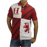 Mens white and red Tommy Hilfiger polo. 100% authentic classic American brand name item with large logos embroidered on shirt. Great sports shirt for golfing, boating or just to relax in!
