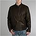 BGSD Men's Washed Cowhide Leather Motorcycle Jacket