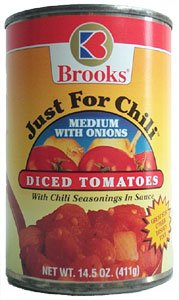 JUST FOR CHILI MEDIUM W ONIONS DICED TOMATOES 12 CT. by Birdseye Foods